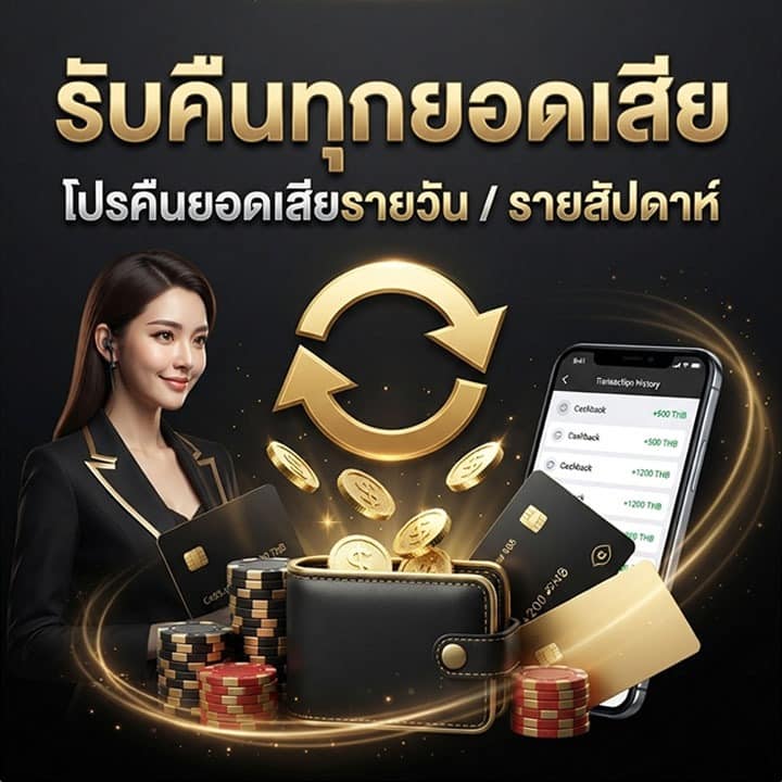 รับคืนทุกยอดเสียกับ โปรคืนยอดเสียรายวัน/รายสัปดาห์